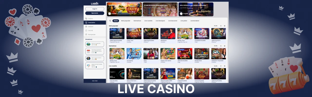 Lilibet live casino