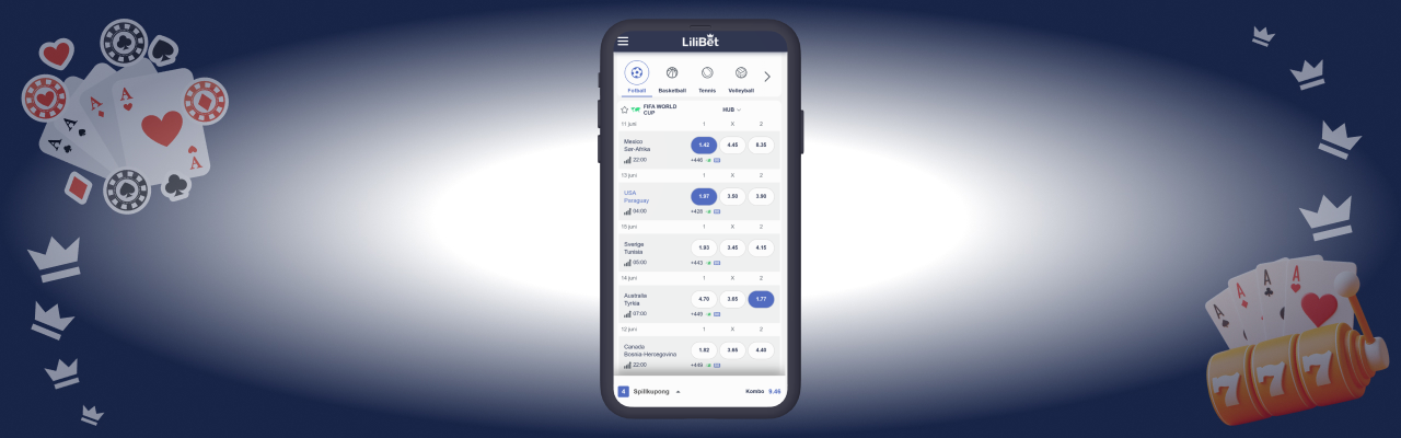 Lilibet sportsbook odds norge